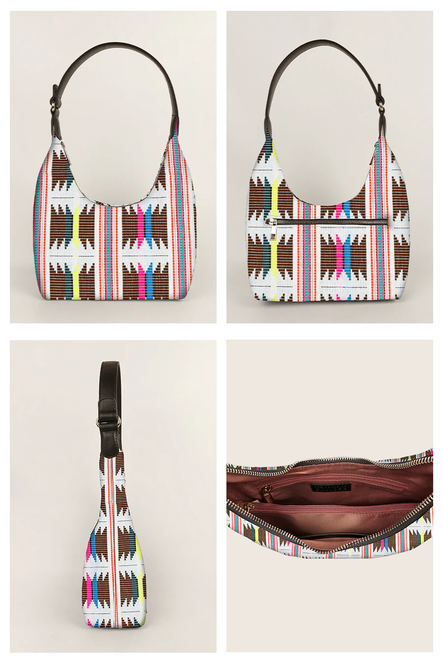 Katie Medium Shoulder Bag Handloom Ruching Details
