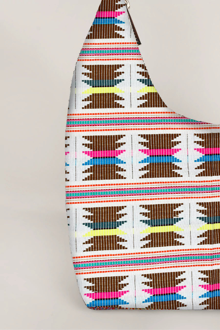Katie Medium Shoulder Bag Handloom Ruching Close