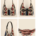 Katie Medium Shoulder Bag Handloom Azure Details