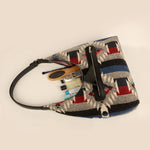 Katie Medium Shoulder Bag Handloom Azure Lifestyle