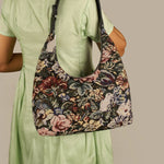 Katie Medium Shoulder Bag Handloom Cadet Model 3
