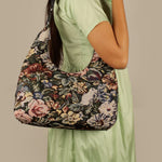 Katie Medium Shoulder Bag Handloom Cadet Model 2