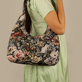 Katie Medium Shoulder Bag Handloom Cadet Model 2