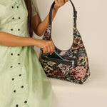 Katie Medium Shoulder Bag Handloom Cadet Model 1