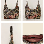 Katie Medium Shoulder Bag Handloom Cadet Details