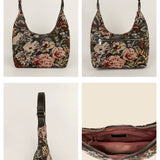 Katie Medium Shoulder Bag Handloom Cadet Details