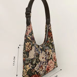 Katie Medium Shoulder Bag Handloom Cadet Measurement
