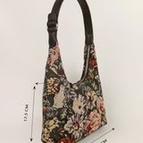 Katie Medium Shoulder Bag Handloom Cadet Measurement