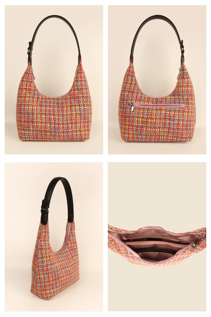 Katie Medium Shoulder Bag Handloom Ditsy Details