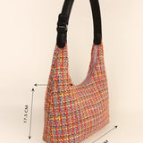 Katie Medium Shoulder Bag Handloom Ditsy Measurement