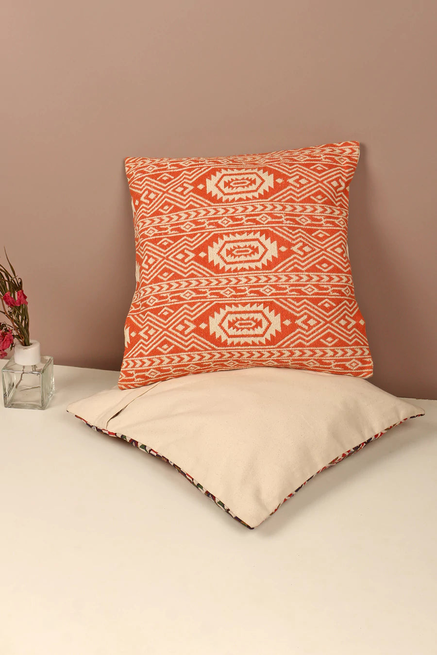 Printed Cushion Cover Orange L1