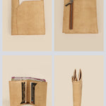 Cruelty Free unisex wallet and cardholder beige details