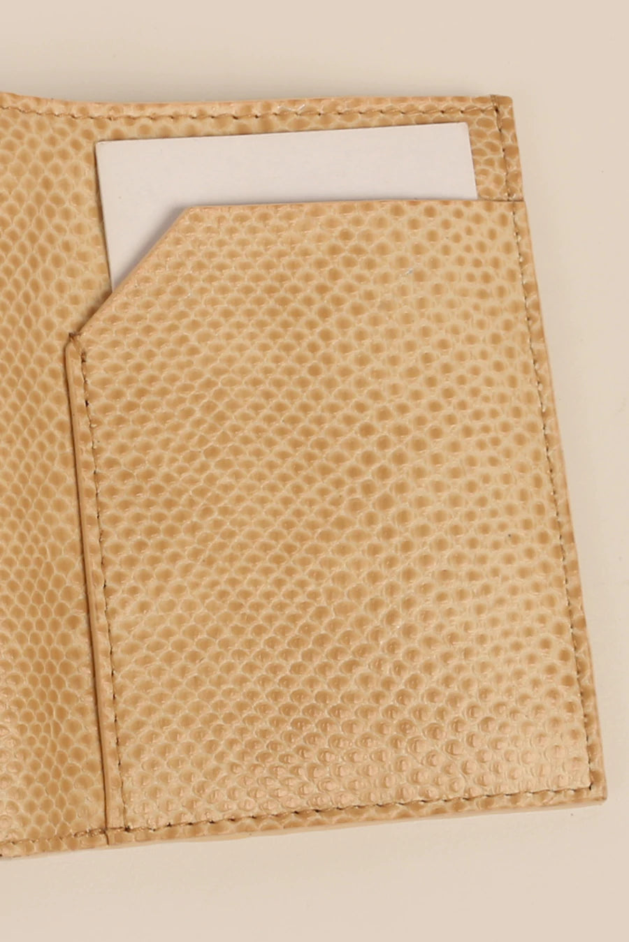 Cruelty Free unisex wallet and cardholder beige close