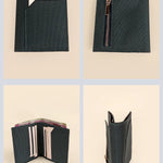 Polyblend waterproof unisex wallet and cardholder blue details