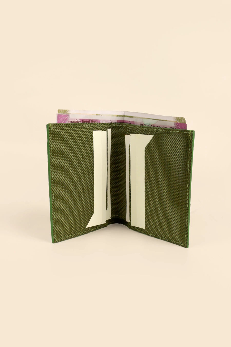 Polyblend waterproof unisex wallet and cardholder green lifestyle 1
