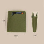 Polyblend waterproof unisex wallet and cardholder green measurement