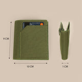 Polyblend waterproof unisex wallet and cardholder green measurement