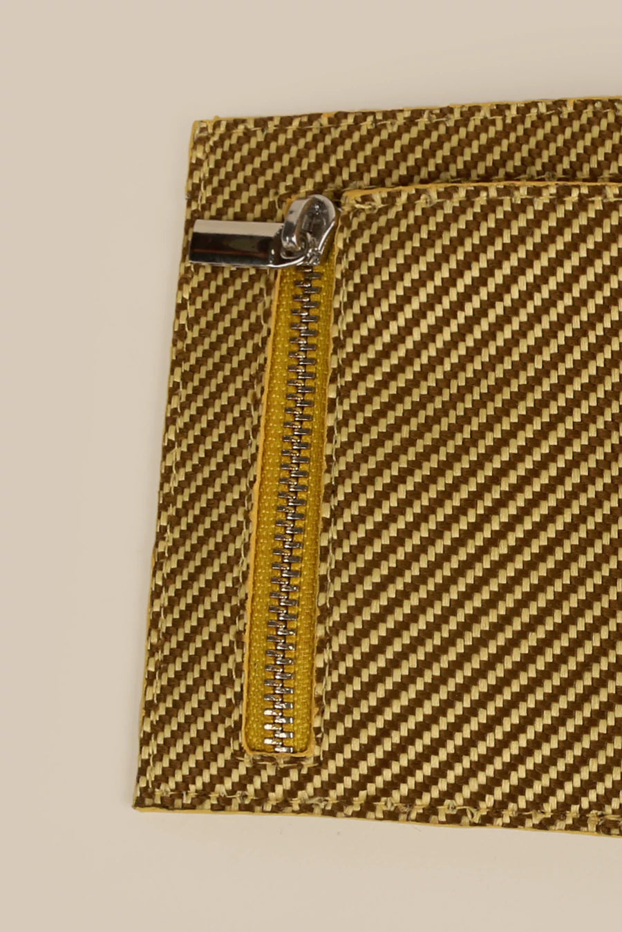 Polyblend waterproof unisex wallet and cardholder yellow close