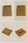 Polyblend waterproof unisex wallet and cardholder yellow details