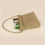 Stella Vegan Leather Shoulder Bag Beige Lifestyle