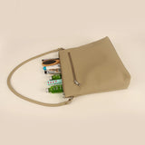 Stella Vegan Leather Shoulder Bag Beige Lifestyle