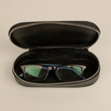 Vegan Leather Eyewear Case or Sunglass Cover Vanta Black Open