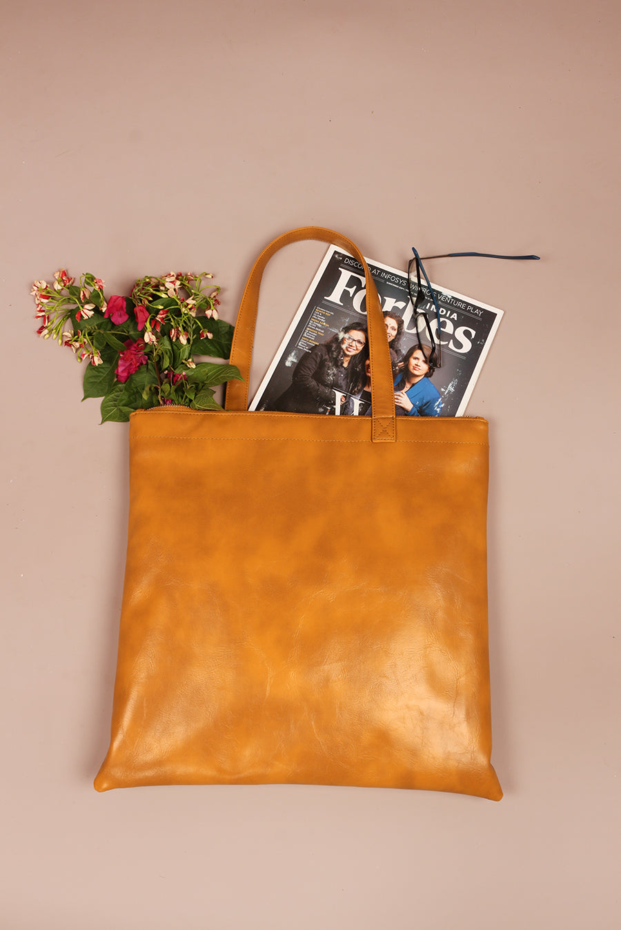 Lightweight Vegan Leather Tote Bag