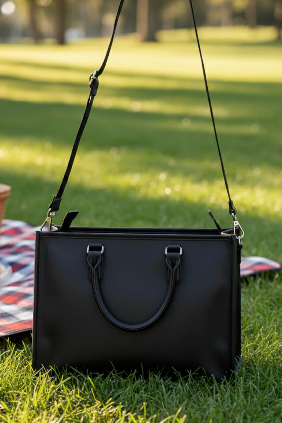 Charlotte Vegan Leather  Box Tote Bag THE HOUSE OF GANGES