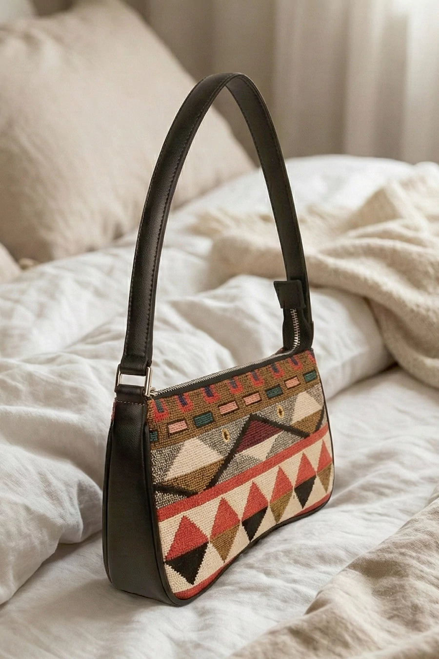 Emily Handloom Shoulder Bag THE HOUSE OF GANGES