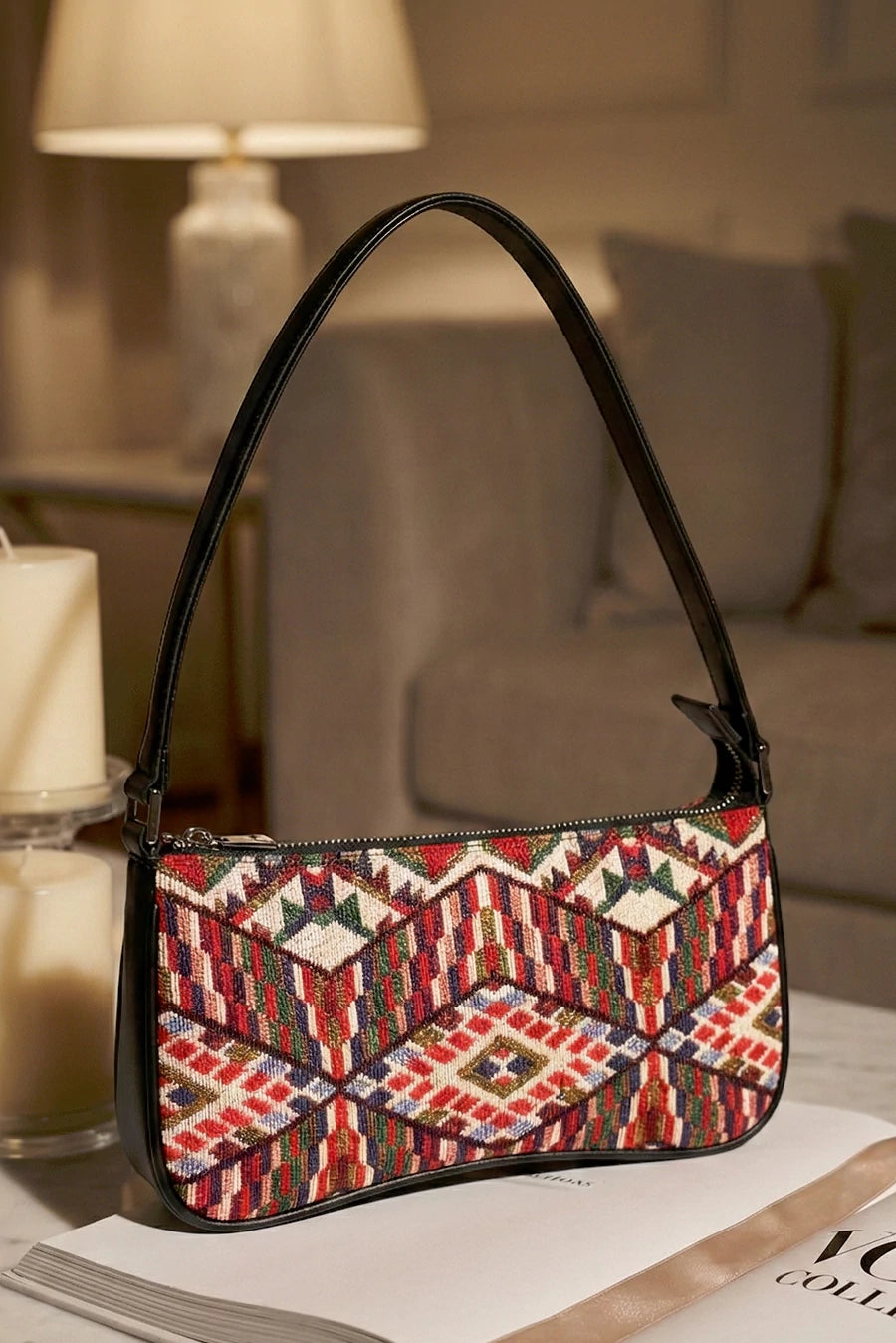 Emily Handloom Shoulder Bag THE HOUSE OF GANGES