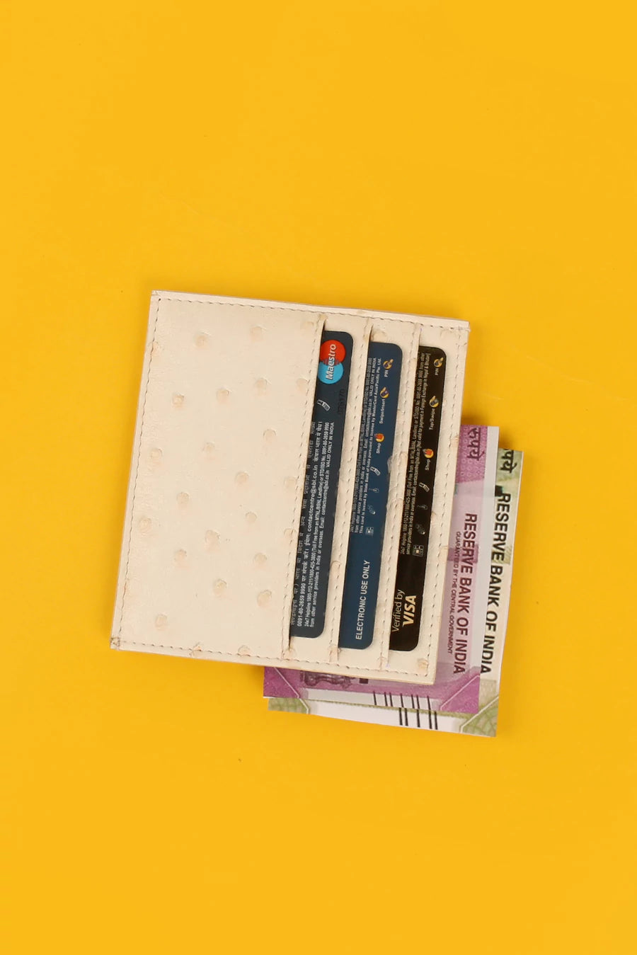 Vegan Leather James Card Holder Ost White Lifestyle 