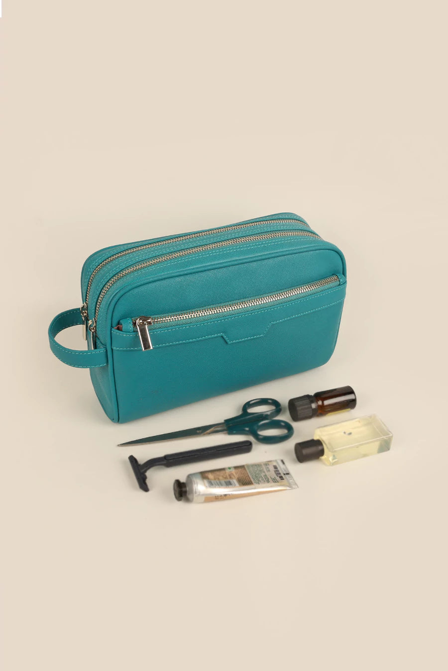 Travel Toiletry Pouch Vegan Leather Caribbean Lifestyle 
