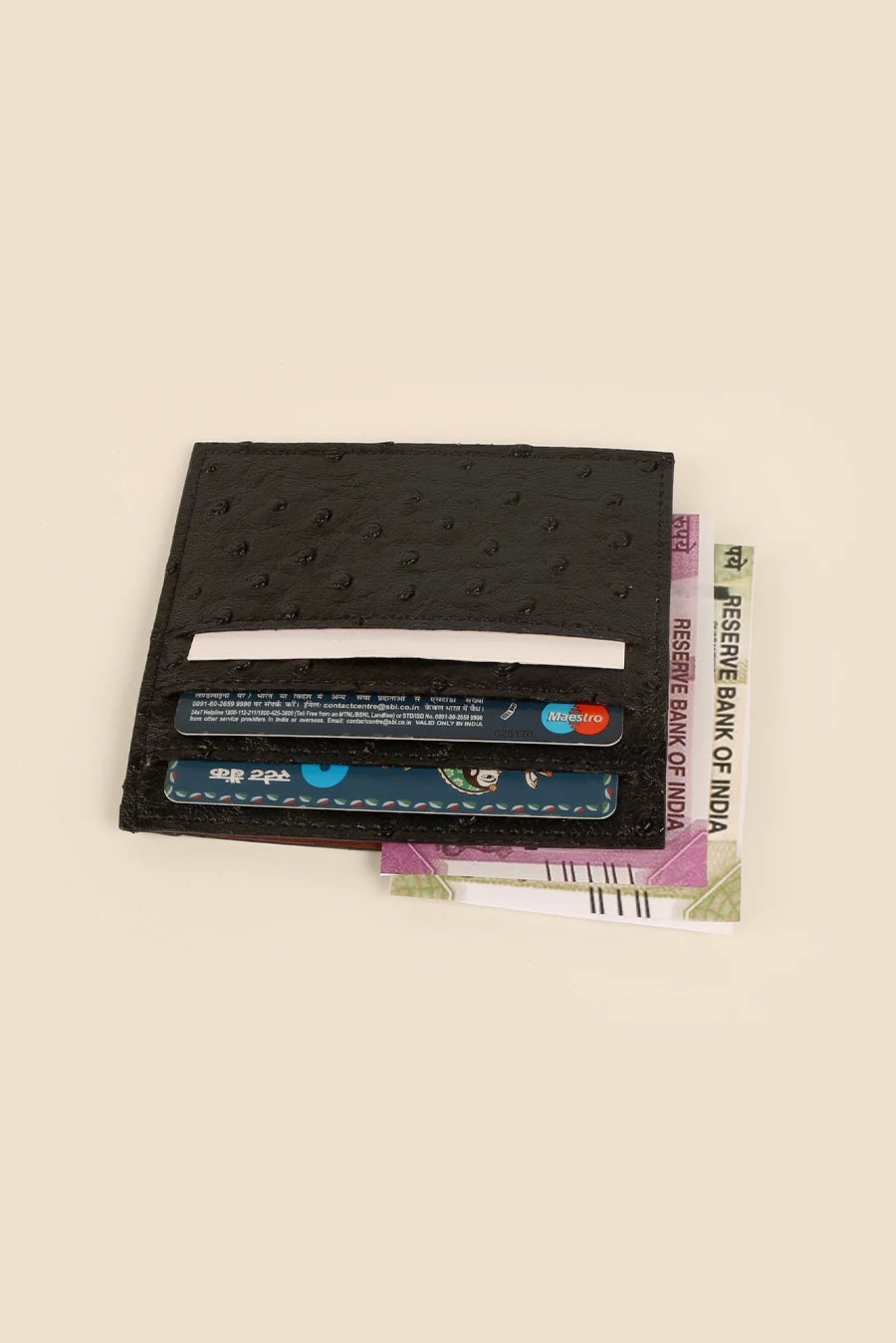 Vegan Leather James Card Holder Ost Black Lifestyle 
