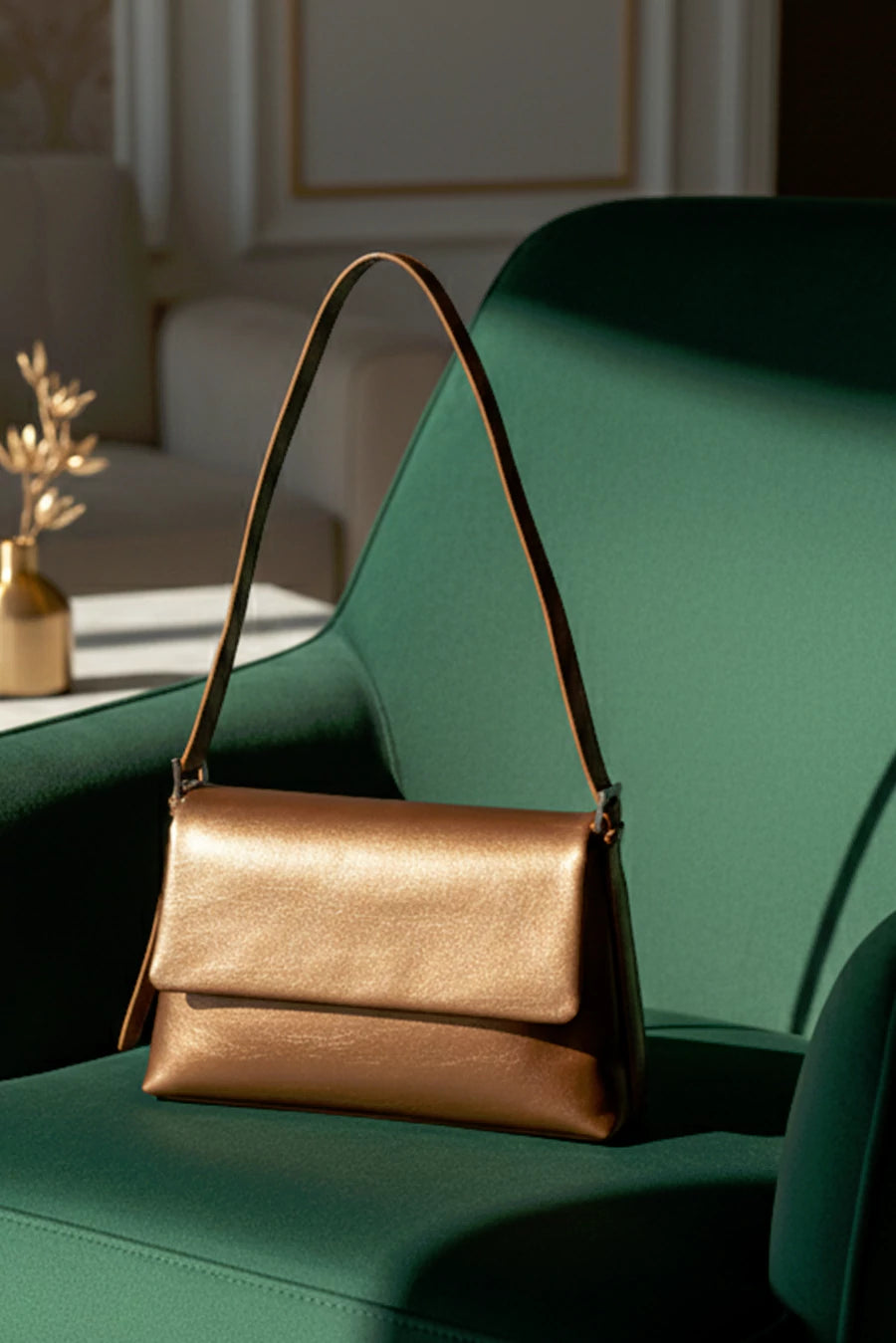 Maeve Vegan Leather Shoulder Bag THE HOUSE OF GANGES