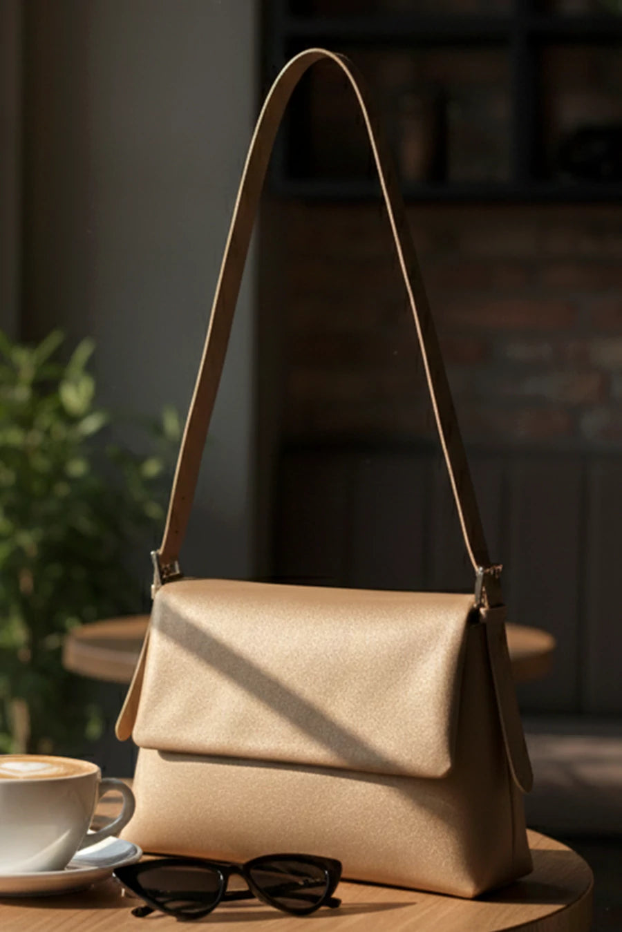 Maeve Vegan Leather Shoulder Bag THE HOUSE OF GANGES