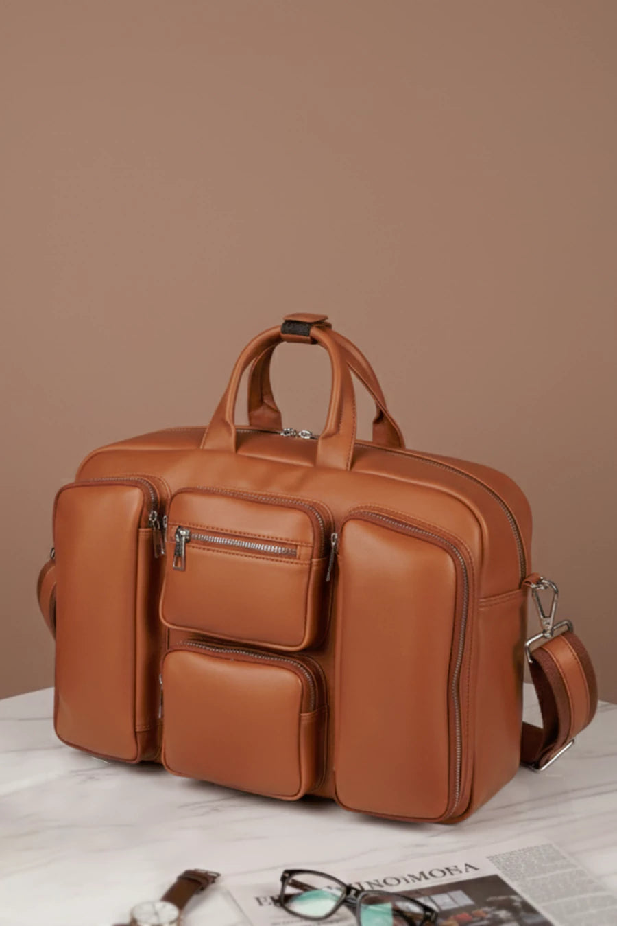 The Messenger Bag Vegan Leather THE HOUSE OF GANGES