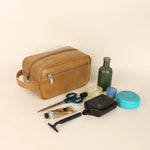 Hurst Vegan Leather Men Toiletry Bag Tortilla Lifestyle