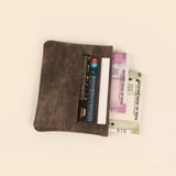 Archie Vegan Leather Cash & Card Pouch Espresso Lifestyle