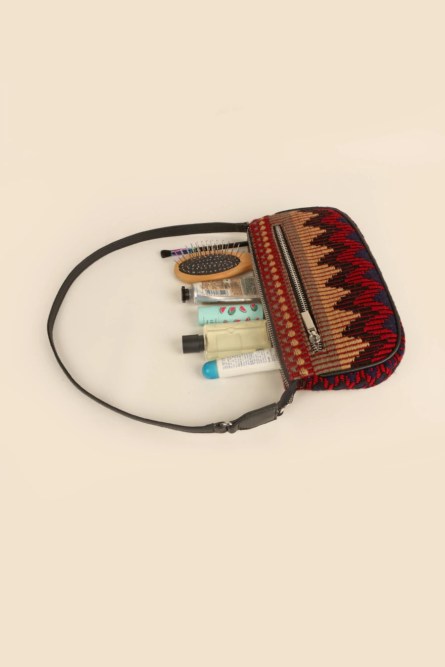 Daily Sling Handloom Women Shoulder Bag Maroon Velvet Lifestyle