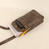 Vertical Vegan Leather Mobile Pouch