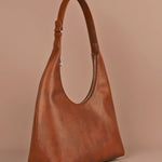 Vegan Leather Katie Large Women Shoulder Bag Oxide Red Tilt