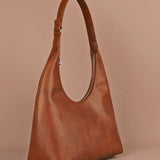 Vegan Leather Katie Large Women Shoulder Bag Oxide Red Tilt