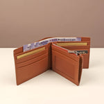 Leonardo Vegan Leather Men Bifold Wallet Firepit Front