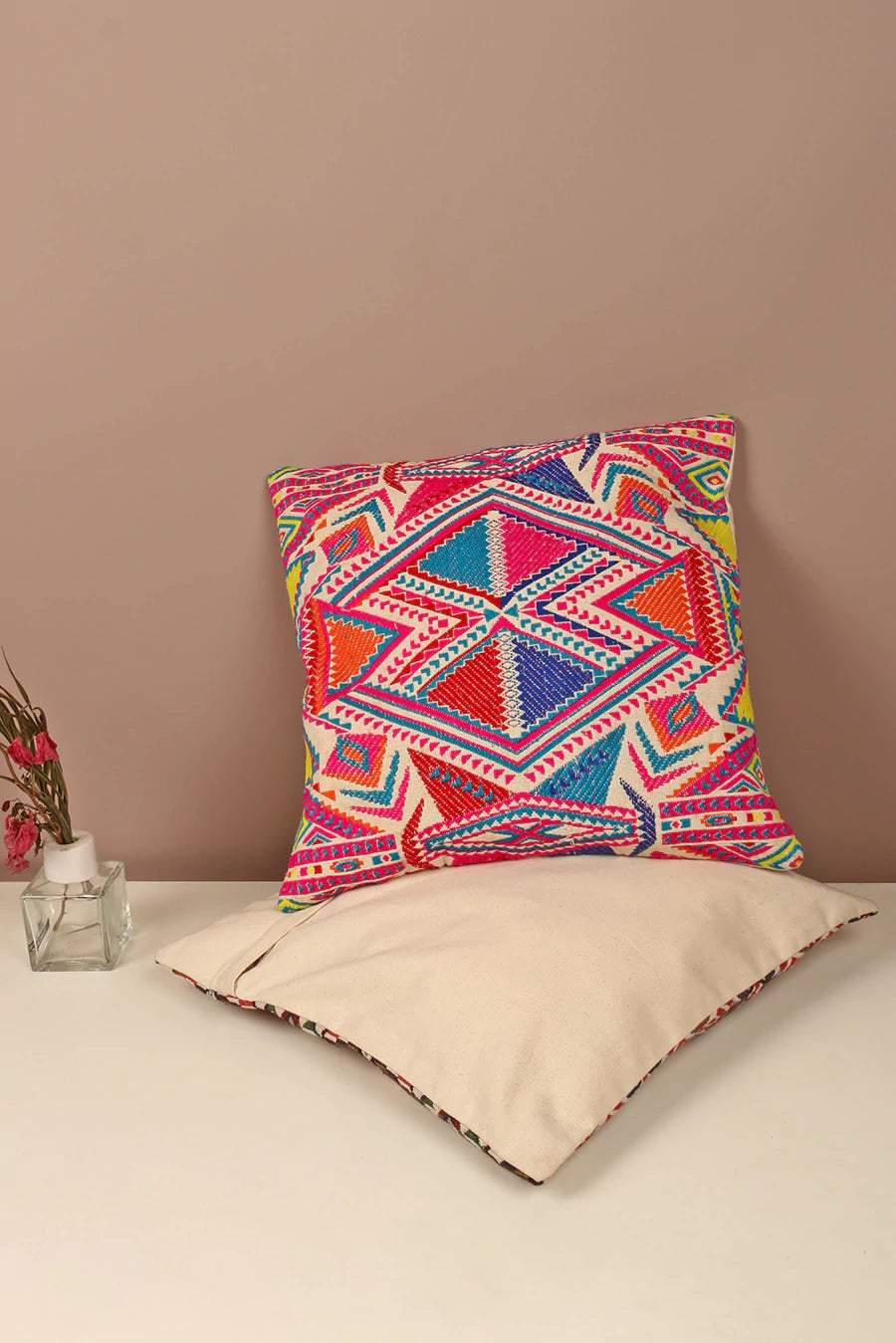 Printed Cushion Cover Magenta L1