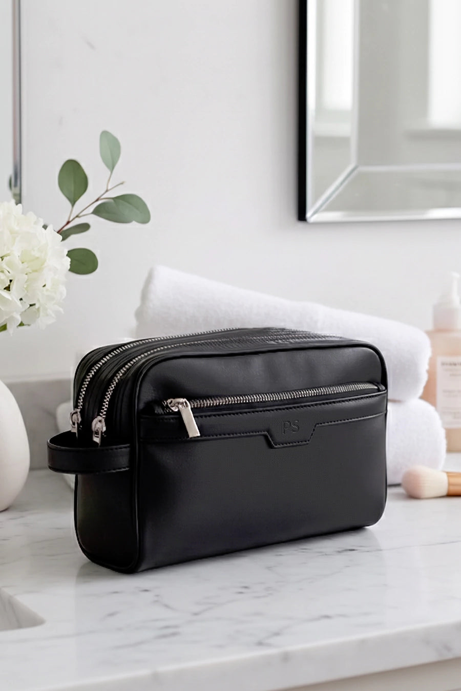 The Vegan Leather Travel Toiletry Pouch