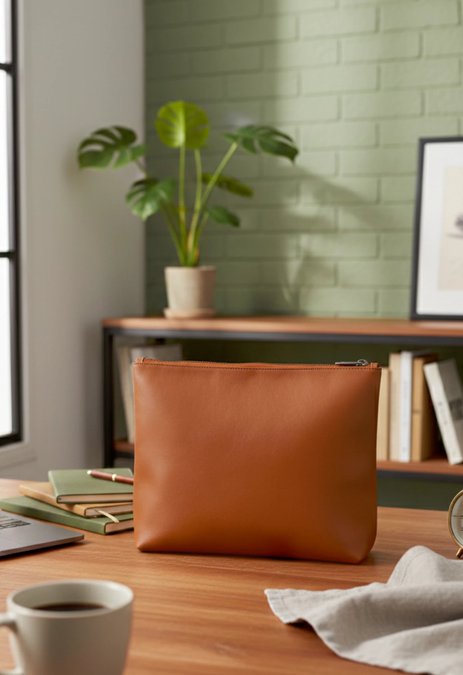 Slindon Medium Vegan Leather Toiletry Pouch THE HOUSE OF GANGES