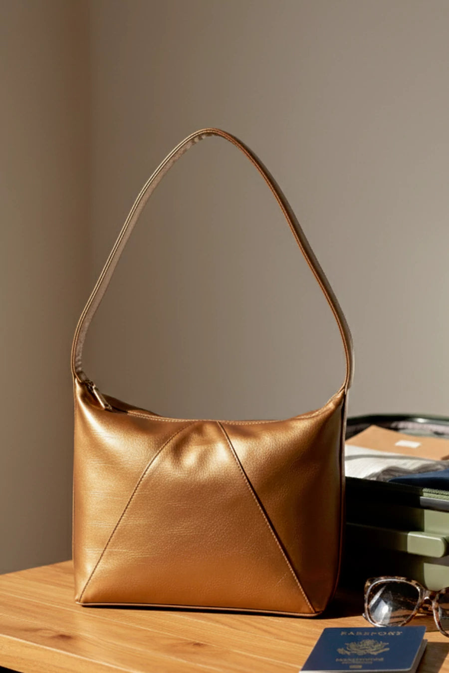 Demi Vegan Leather Hobo Bag THE HOUSE OF GANGES