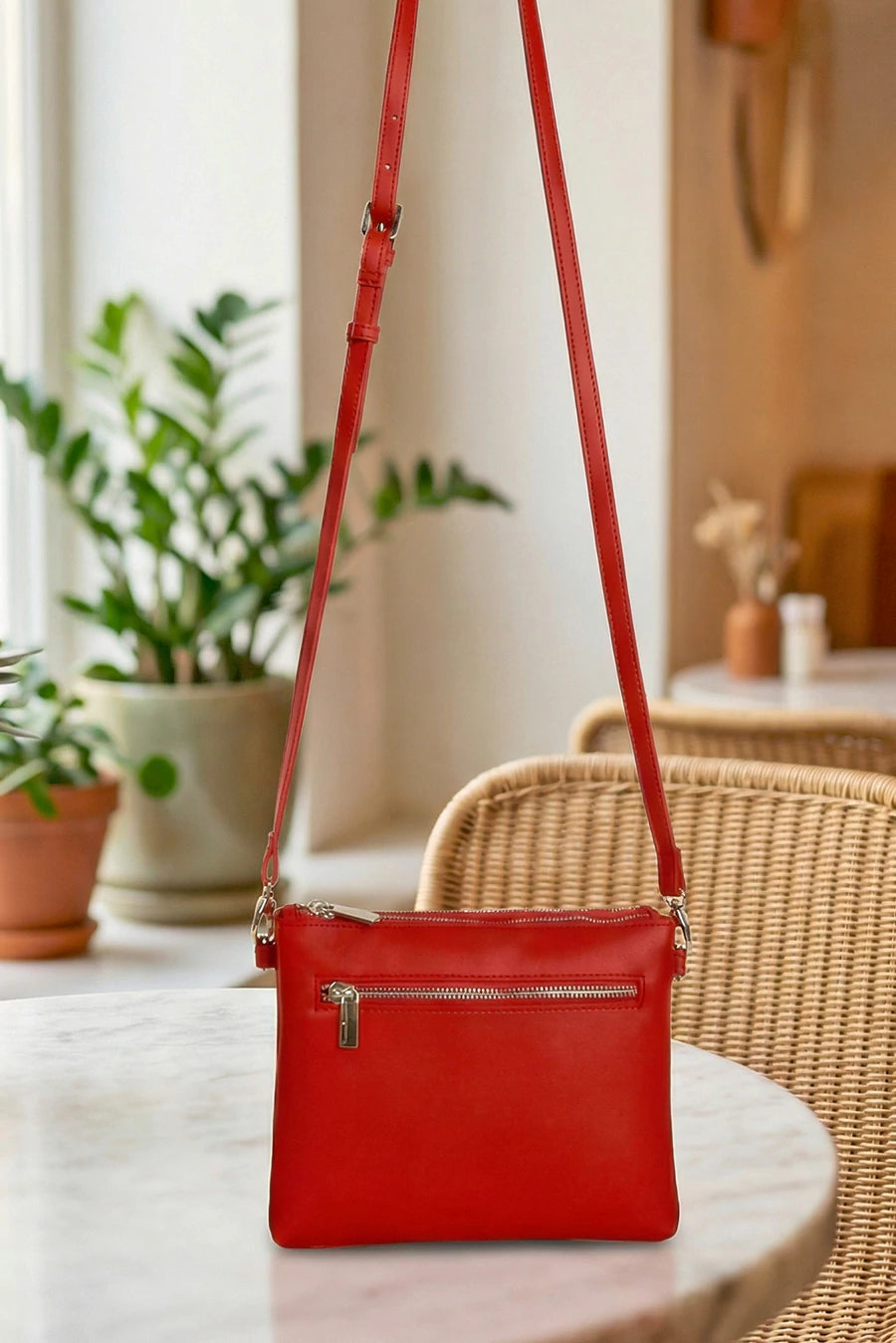 Dual Sling Vegan Leather Crossbody THE HOUSE OF GANGES