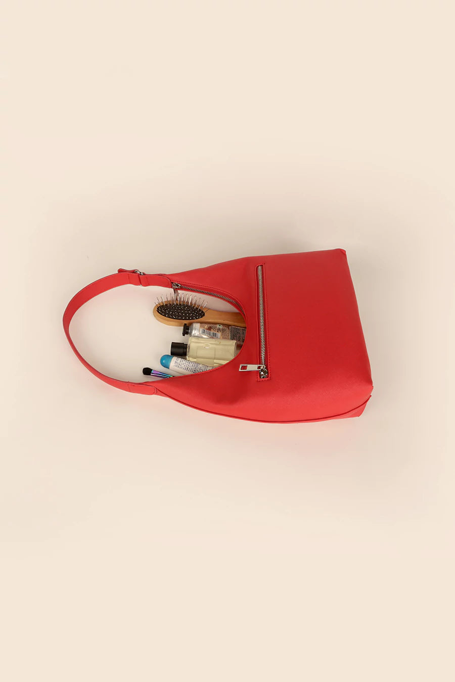 Vegan Leather Katie Small Women Shoulder Bag Scarlet Lifetsyle1