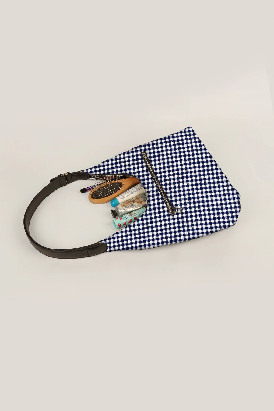 Katie Small Shoulder Bag Handloom Checkered Lifestyle 